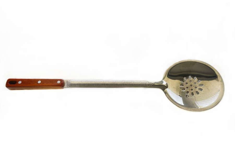 Stainless Steel Skimmer with Wooden Handle