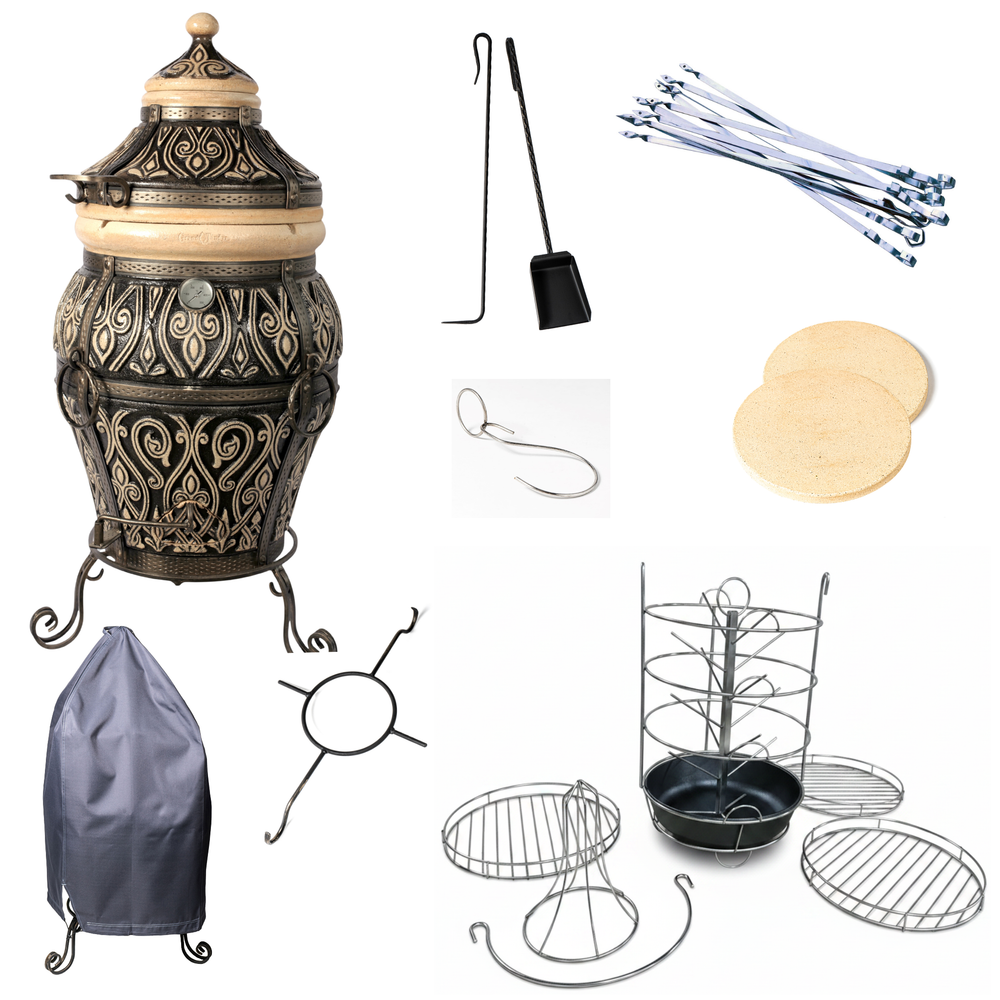 Tandoor Asian Clay Oven Full Set New Lid Opening