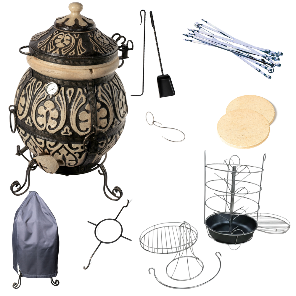 Tandoor Attica Clay Oven Full Set New Lid Opening