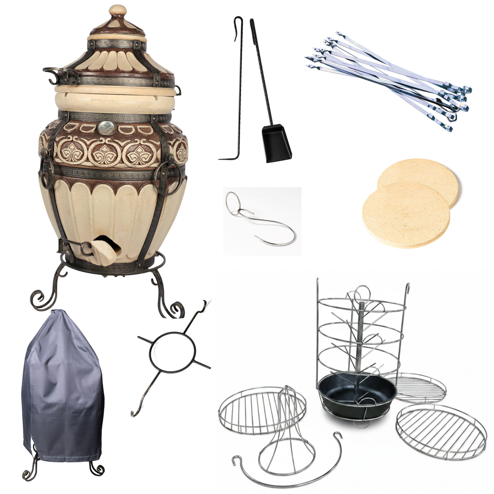 Tandoor Greece Clay Oven Full Set New Lid Opening